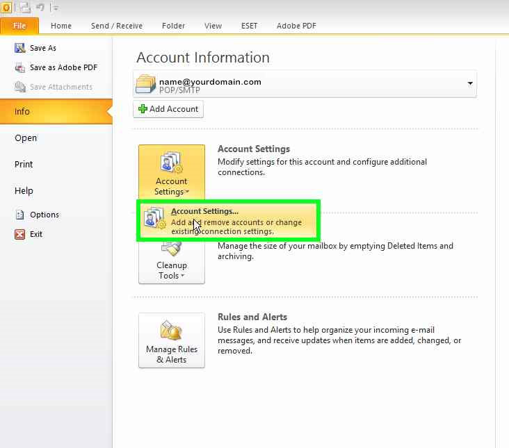 how to change your password in outlook